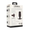 Tri Bulb Vibrating Silicone Anal Plug - Black