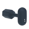 Hexagonal Vibrating Silicone Anal Plug - S - Black