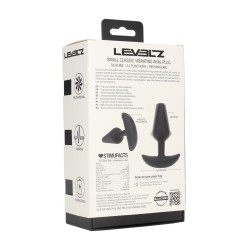 Classic Vibrating Silicone Anal Plug - S - Black