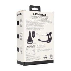 Remote Control Vibrating Silicone Tri O Cockring with Prostate Stimulator - Black