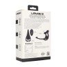 Remote Control Vibrating Silicone Tri O Cockring with Prostate Stimulator - Black