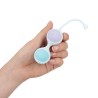 Vibrating and 5 Weight Interchangeable Kegel Kit with Remote Control - Purple