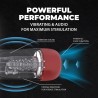 SonicPull - Suction and Vibration Masturbator Pump - Multimedia Enhanced - Metallic Red