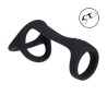 Tri O Silicone Shaft Cock and Ball Ring - Black