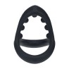 Soft Bead Grip Silicone Cock and Ball Ring - Black