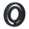 Classic Grooved Silicone Cock and Ball Ring - Black