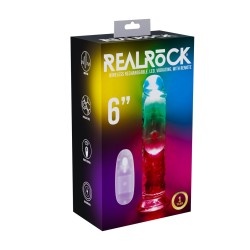 LED Vibrating Straight Cock - 6 / 15 cm - Transparent