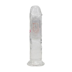 LED Vibrating Straight Cock - 6 / 15 cm - Transparent