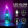 LED Vibrating Straight Cock with Balls - 6 / 15 cm - Transparent
