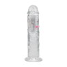 LED Vibrating Straight Cock - 8 / 20 cm - Transparent