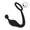 Silicone Cockring with Prostate Stimulator - L - Black