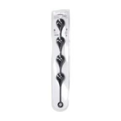 Silicone Waterdrop Anal Balls - XXL - 60mm - Black