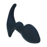Double Ripple Silicone Prostate Massager - Black