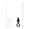 Silicone Anal Plug with Loop - L - Black