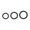 Classic Silicone Cockring Set of 3 - XS/S/M - Black
