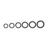 Classic Silicone Cockring Set of 6 - Black