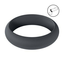 Wide O Silicone Cockring - M - 35mm - Black
