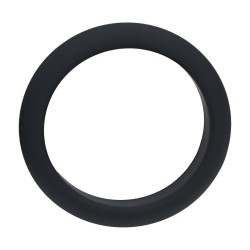 Wide O Silicone Cockring - L - 42mm - Black