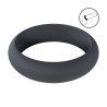Wide O Silicone Cockring - L - 42mm - Black