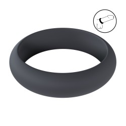 Wide O Silicone Cockring - XXL - 55mm - Black