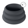 Wide O Silicone Cockring Set of 3 - S/M/L - Black