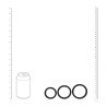 Wide O Silicone Cockring Set of 3 - L/XL/XXL - Black