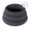 Wide O Silicone Cockring Set of 3 - L/XL/XXL - Black