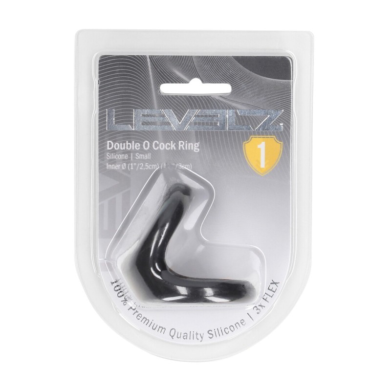 Double O Silicone Cockring - S - Black