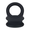 Wide Double O Silicone Cockring - L - Black
