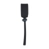 Wide Adjustable Silicone Lasso Cockring - 5mm - Black