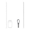 Wide Adjustable Silicone Lasso Cockring - 5mm - Black