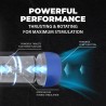 Vortex - Suction Rotation and Thrusting Masturbator Pump - Metallic Blue