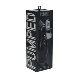 Virtuo - Suction and Vibration Masturbator Pump with Phone Attachment - Gun Metal