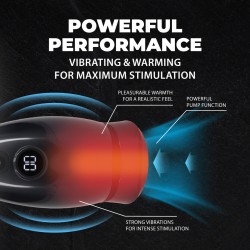 Virtuo - Suction and Vibration Masturbator Pump with Phone Attachment - Gun Metal