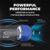 SonicPull - Suction and Vibration Masturbator Pump - Multimedia Enhanced - Metallic Blue