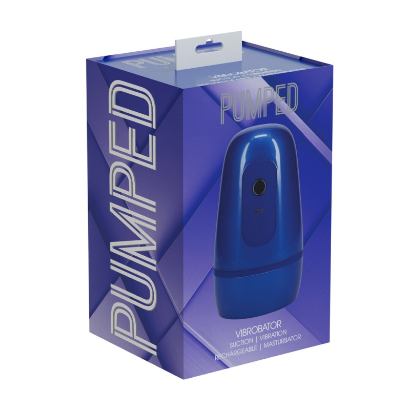 Pulsar - Negative Pressure Suction and Vibration Masturbator Pump - Metallic Blue