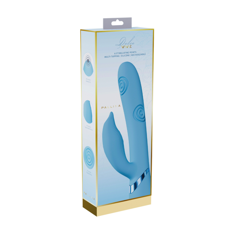Pallina - G-Spot Vibrating and Tapping Beads Clitoral Stimulator - Blue