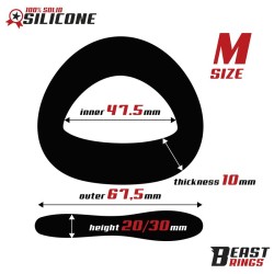 Penis Ring Solid Silicone 47.5 mm Size M