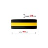 Penis Ring 100% Solid Silicone 3.6 cm Yellow and Black