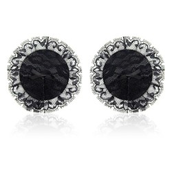Nipple Covers with Lace Black