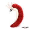 Anal plug with tail Dark Red 40 cm