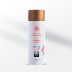 Shiatsu Luxury Body oil edible  - Strawberry & Red Pepper 75ml