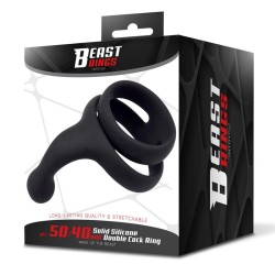 Double Penis Ring Solid Silicone 50/40 mm