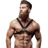 FETISH SUBMISSIVE ATTITUDE - MENS CROSS CHEST ECO-LEATHER HARNESS