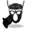 Hound Neoprene Dog Hood with Removable Muzzle White/Black One Size