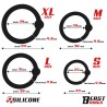Set of 4 Penis Rings Silicone S, M, L and XL