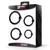 Set of 4 Penis Rings Silicone S, M, L and XL