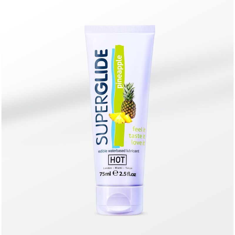 Hot Superglide edible lubricant waterbased - Pineapple 75ml