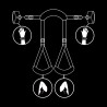 FETISH SUBMISSIVE - OPEN LEGS POSITION WITH NOPRENE LINING HANDCUFFS