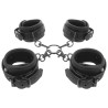 FETISH SUBMISSIVE - SET OF HAND AND ANKLE HANDCUFFS WITH NOPRENE LINING